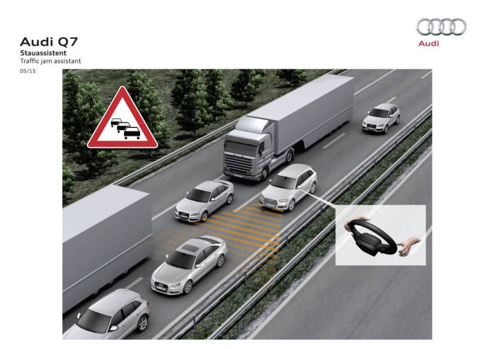 뉴 아우디 Q7에 적용된 교통 체증 지원 시스템(TJA) (제공=아우디코리아)