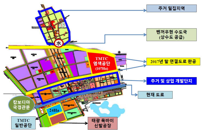 베트남 떠이닝성 목바이 경제특구 개발 구획안