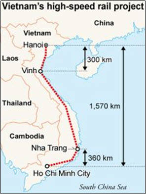 베트남(하노이~호치민)고속철도 건설 추진 계획