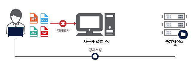 소프트캠프 문서중앙화 개념도(자료:소프트캠프 홈페이지)