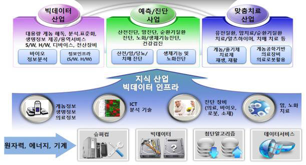 울산 게놈 기반 바이오메디컬산업 육성 개념도