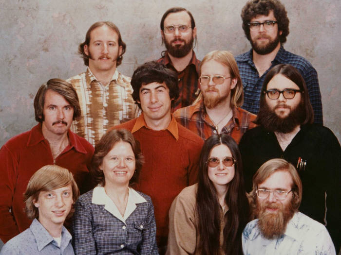 1978년 마이크로소프트 직원 단체사진. 출처:비즈니스인사이더