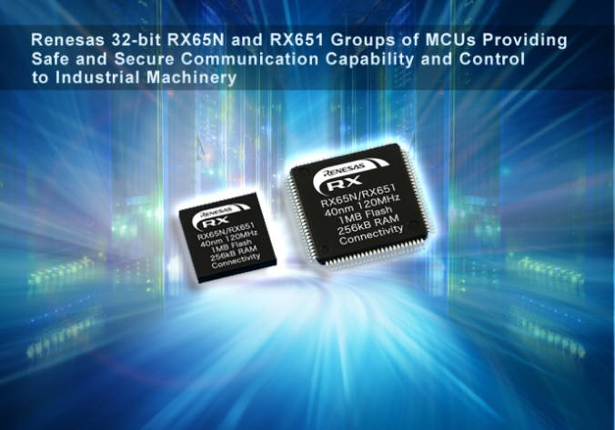 日 르네사스, 산업기기용 32Bit MCU `RX65N/RX651 그룹` 출시