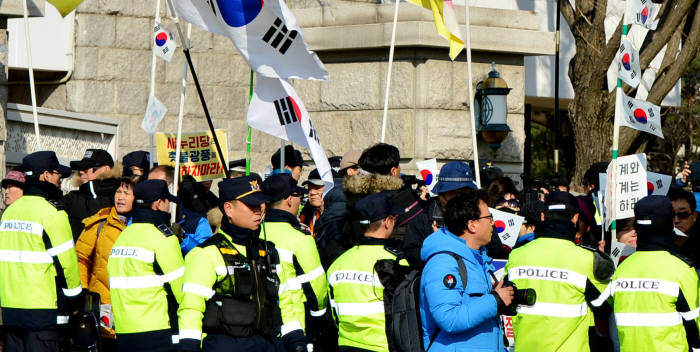 [朴대통령 탄핵 표결]국회 경비 강화