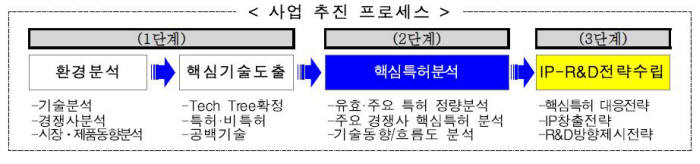 `IP-R&D 전략지원` 사업 진행 절차 / 자료:특허청