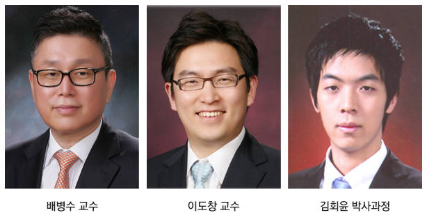 연구에 참여한 배병수 신소재공학과 교수, 이도창 생명화학공학과 교수, 김회윤 박사과정