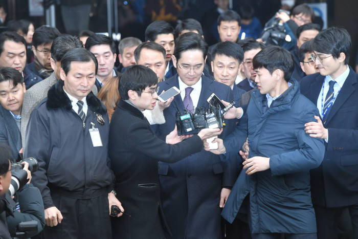 영장실질검사 마친 이재용 삼성전자 부회장