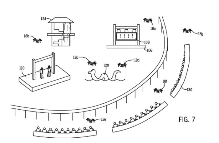 공연에 드론이 활용돼 다양한 특수 효과를 선보인다. / 자료:미국 특허상표청(USPTO)