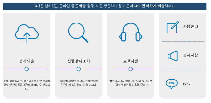 렌터카 공문 `문서24`로 제출하세요