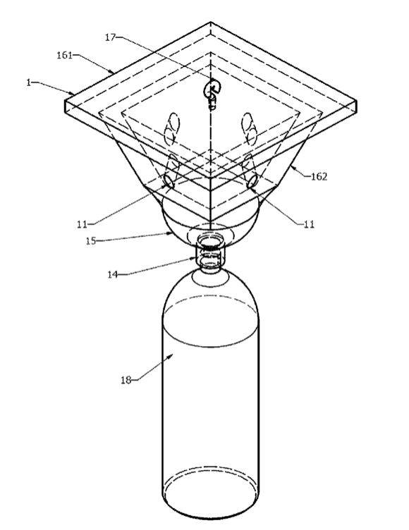 로버트 블레이저가 침해를 주장한 '벌 채집용 덫'(Carpenter Bee Traps) 특허(US 8,375,624) / 자료: 미국 특허상표청(USPTO)