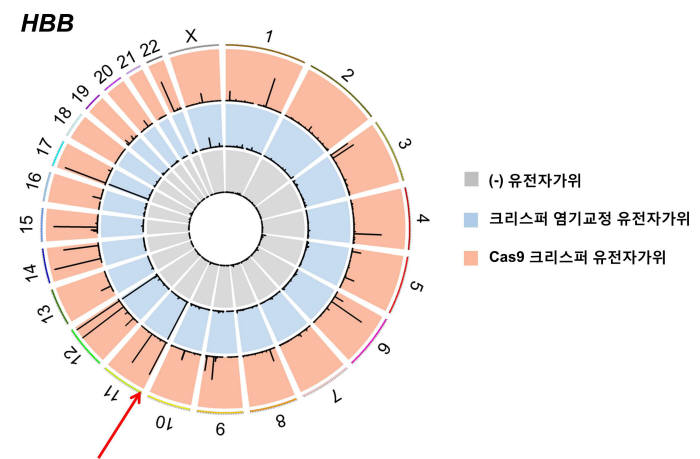 유전자가위의 유전자 처리 정확성 비교