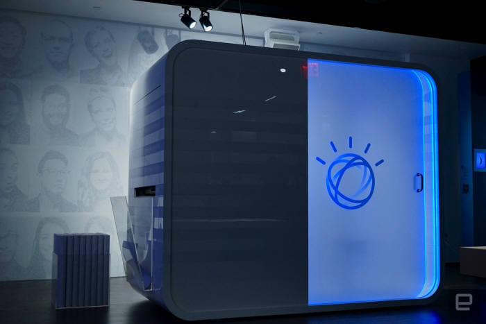 미국 뉴욕시에 마련된 IBM 왓슨 포토 부스. 출처: 엔가젯