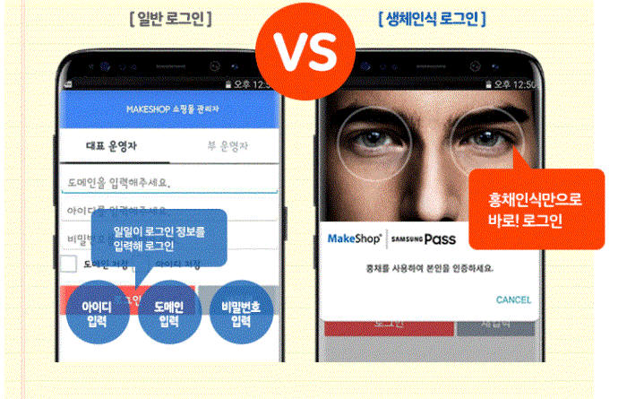 온라인 소호몰 '생체인식'으로 관리한다...메이크샵 '삼성패스' 전격 도입
