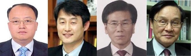 왼쪽부터)한승희 국세청장, 안병옥 환경부 차관, 이성기 고용부 차관, 조광 국사편찬위원회 위원장