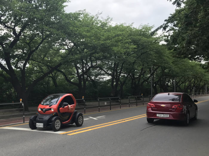 지난 6월 한국 출시한 르노 초소형 전기차 '트위지(Twizy)'.