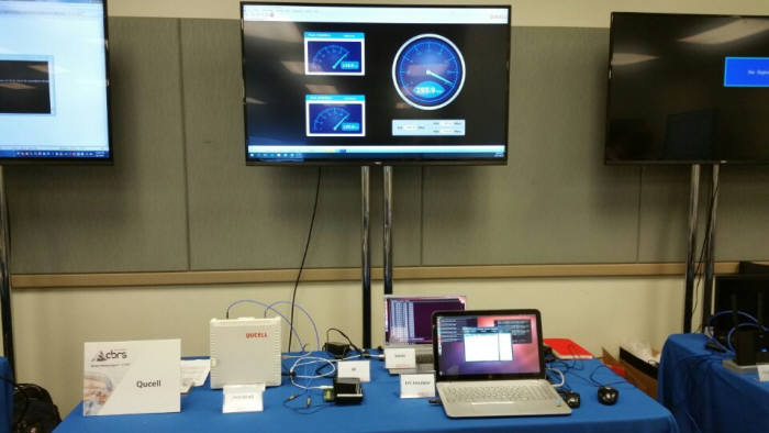 CBRS 얼라이언스 미팅 당시 TD-LTE 스몰셀 시연 모습.