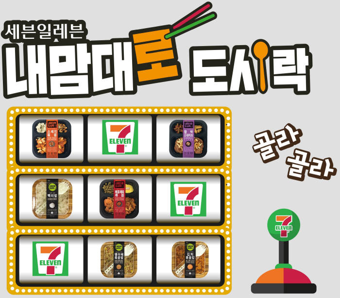 세븐일레븐, 취향대로 골라먹는 '내맘대로 도시락' 출시