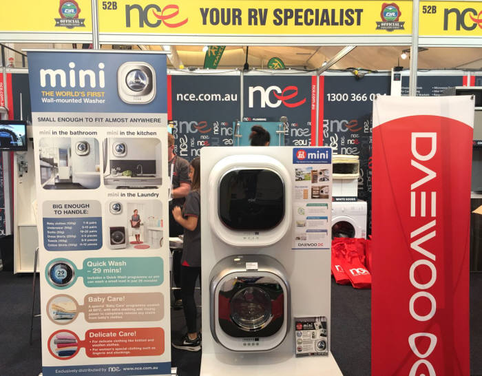 동부대우전자, 캠핑카용 벽걸이 드럼세탁기 호주서 출시