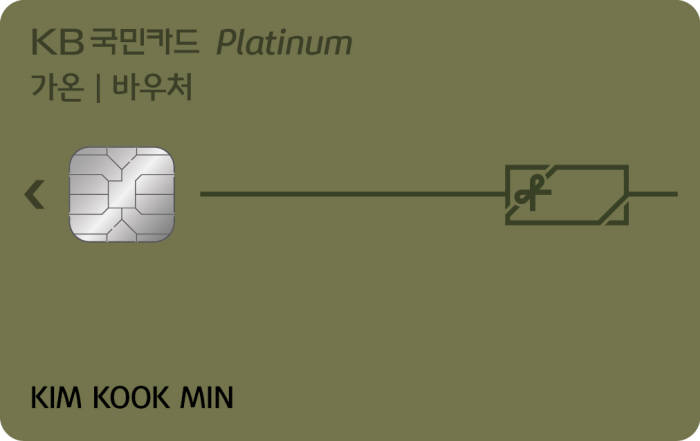 국민카드, 가온 플래티늄 바우처카드 출시