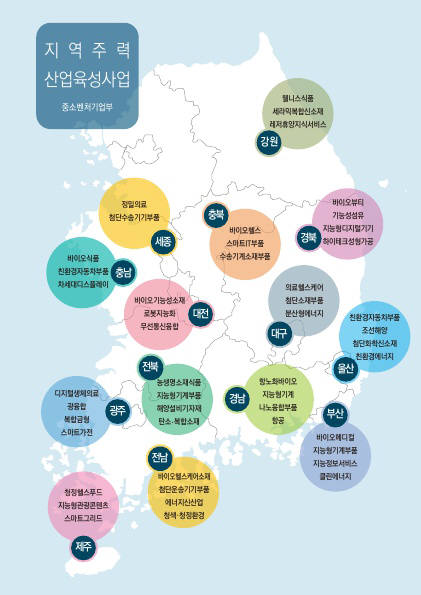 지역주력산업 선정 현황