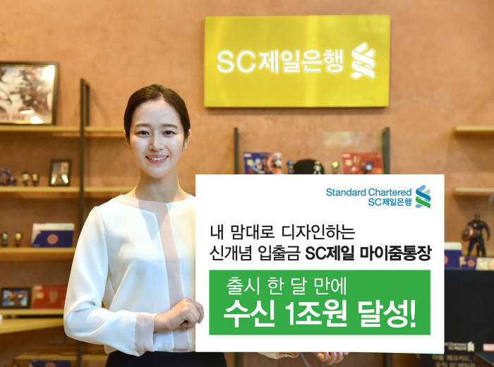 SC제일은행, '마이줌통장' 출시 한달만에 수신고 1조원 돌파