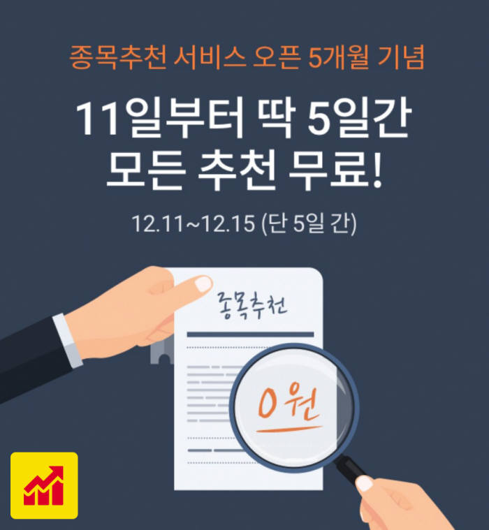 두나무 카카오스탁, 종목추천 서비스 오픈 5개월 기념 이벤트