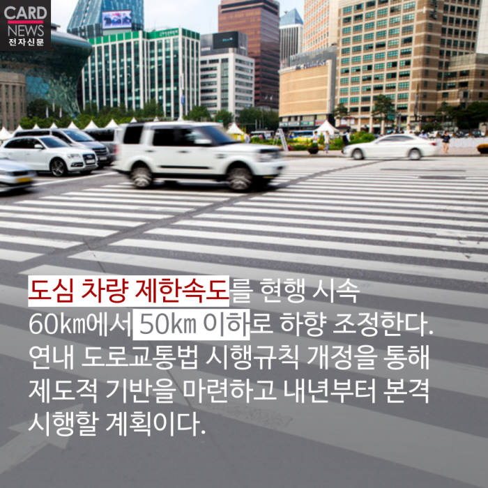 [카드뉴스]교통사고 사망자 2022년까지 절반으로 줄인다