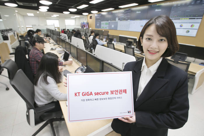 KT, 정보보안 통합관제 서비스 “GiGA secure 보안관제” 확대출시