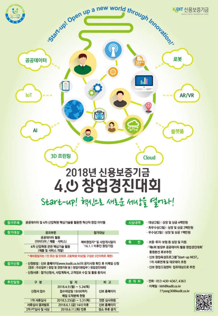 신보, '2018년 신보 4.0 창업경진대회' 개최