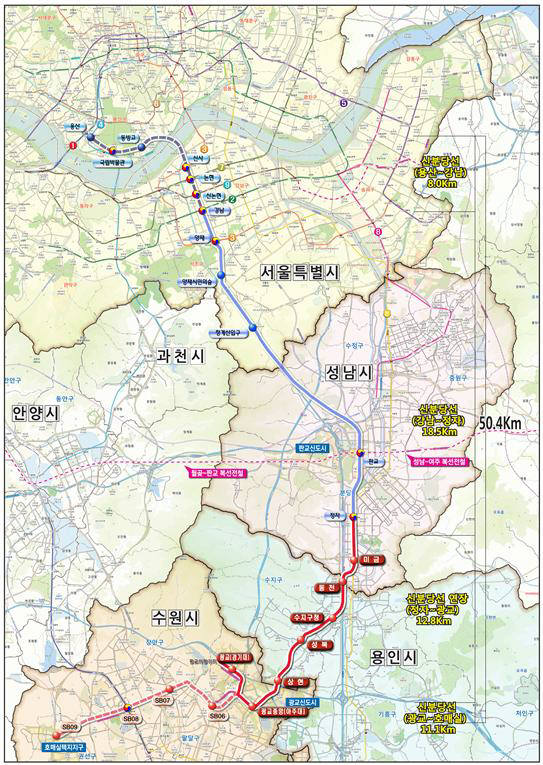 강남역에서 미금역까지 19분... 신분당선 미금역 개통