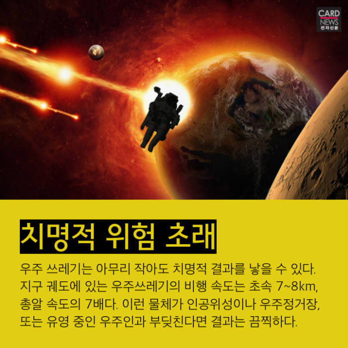 [카드뉴스]지구 위협하는 '우주 쓰레기'