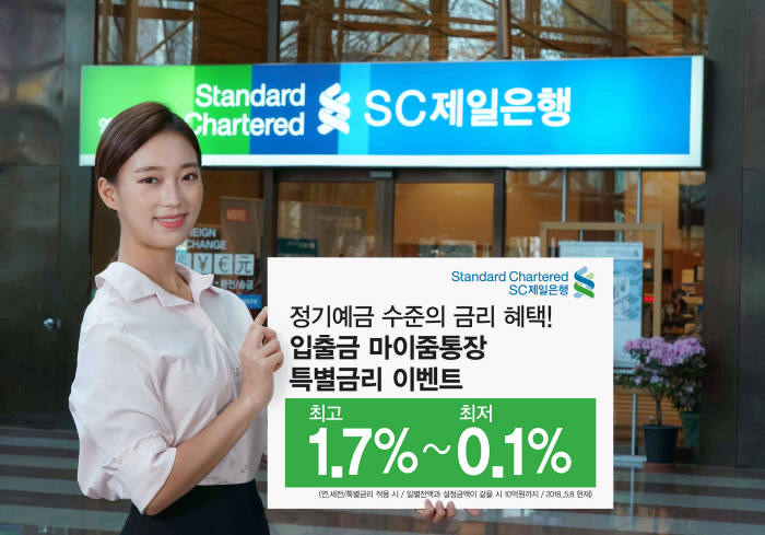 SC제일은행, 마이줌통장 특별금리 이벤트 실시