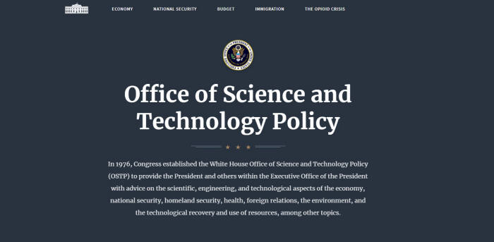 미국 백악관 과학기술정책실(OSTP)