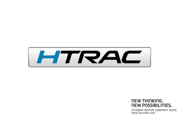 현대자동차 상시 사륜구동 시스템 'HTRAC' 엠블럼.