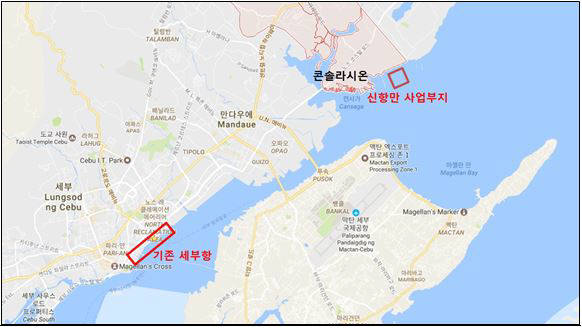 세부 신항만 사업 실시지역 지도/사진=수출입은행 제공