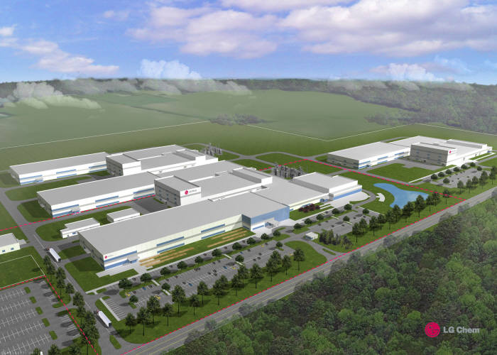LG화학 미국 미시간주 홀랜드 공장 조감도. <전자신문DB>