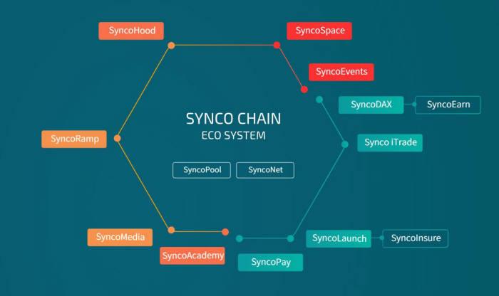 싱코 체인 생태계(이미지:싱코 홈페이지)