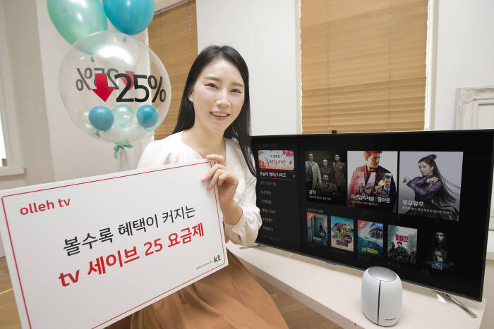 KT, 모든 VoD 25% 할인하는 '올레 tv 세이브 25' 출시