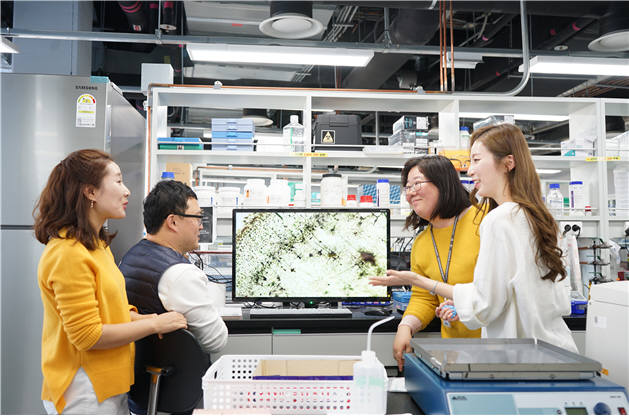 한국뇌연구원 뇌질환연구부 퇴행성뇌질환 연구팀이 알츠하이머 치매 주요 원인인 뇌염증을 억제하는 신물질을 찾아냈다. 사진 왼쪽부터 허향숙 박사, 남영표 연구원, 김정연 박사, 이주영 연수연구원.