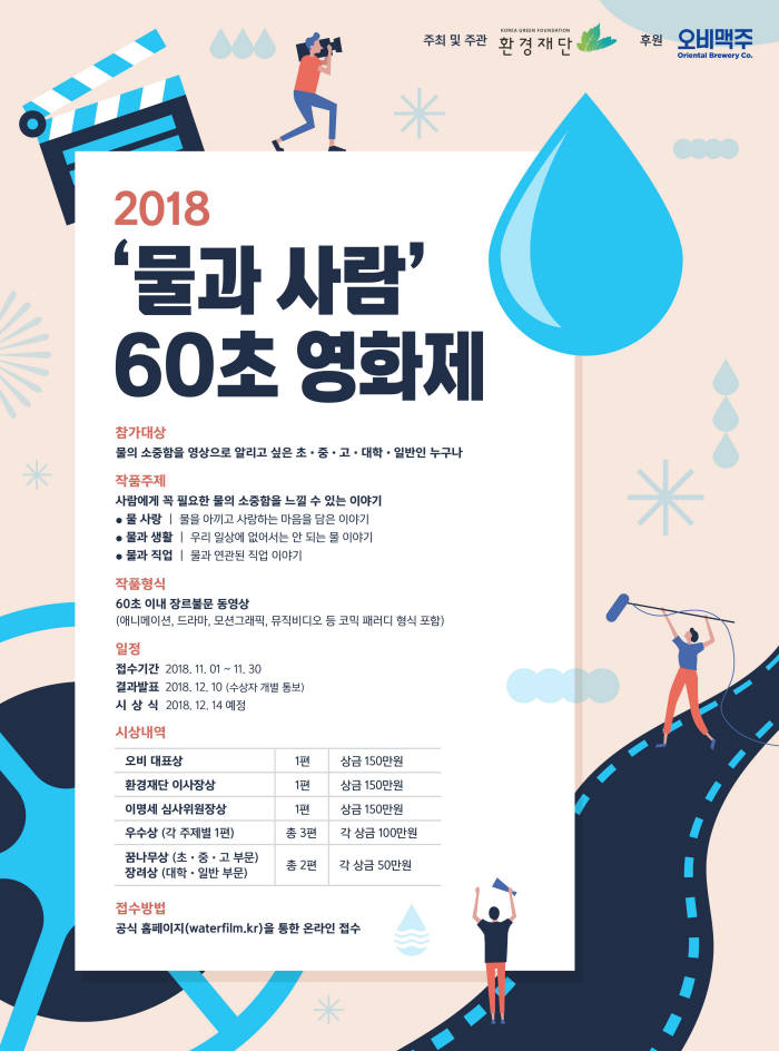 오비맥주, 환경재단과 함께 '물과 사람 60초 영화제' 개최