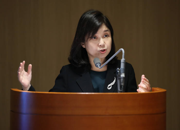 임지원 한국은행 금융통화위원이 7일 서울 중구 한국은행 본원에서 열린 기자간담회서 “최근 원·달러 환율 변동성이 국내 소비자물가에의 하방압력이 지난 2년 전보다는 제한적이었다”고 평가했다.