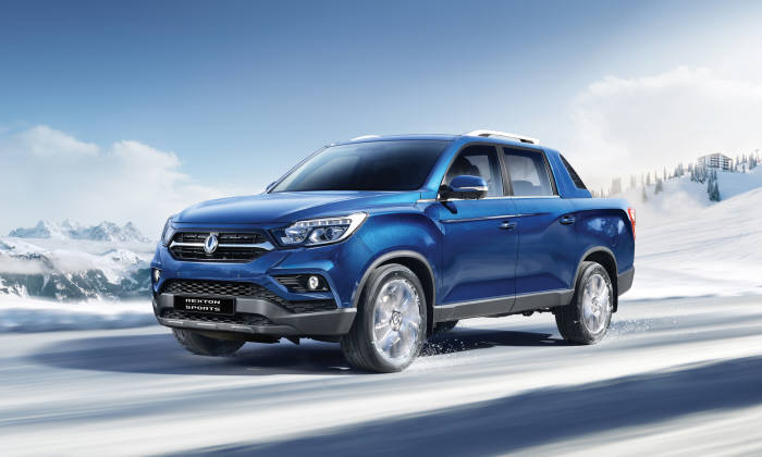 쌍용자동차 렉스턴 스포츠. 새롭게 출시할 롱바디 모델인 렉스턴 칸은 적재함 크기와 용량을 확대한다.