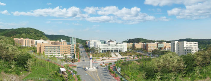 단국대학교 죽전캠퍼스 전경.