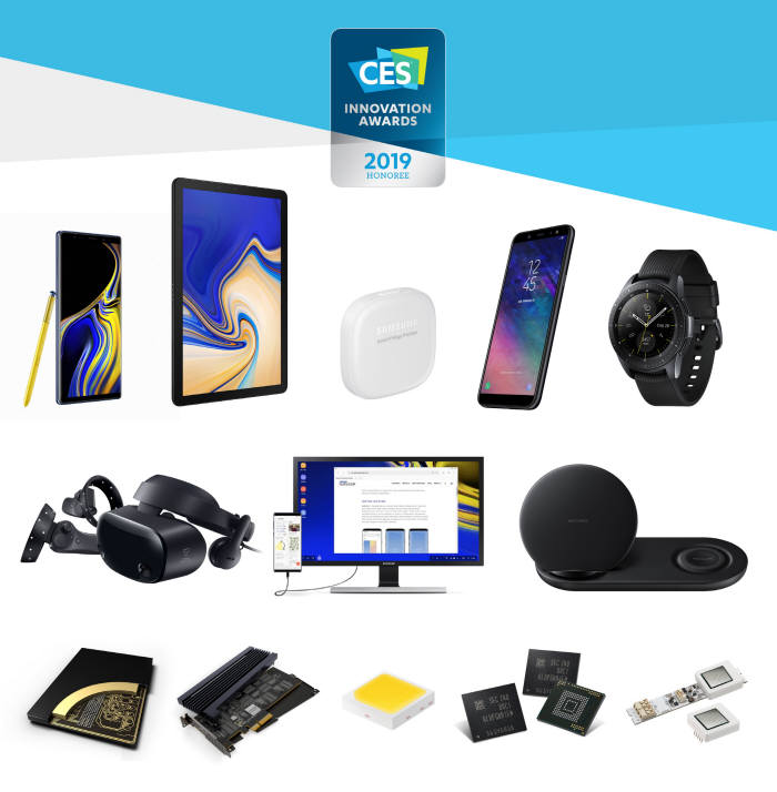 CES 2019에서 혁신상을 받은 삼성전자 제품들 (사진=삼성전자)