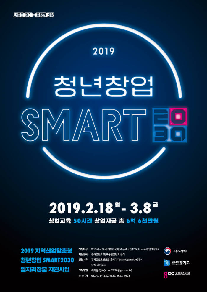 청년창업 SMART2030 포스터.