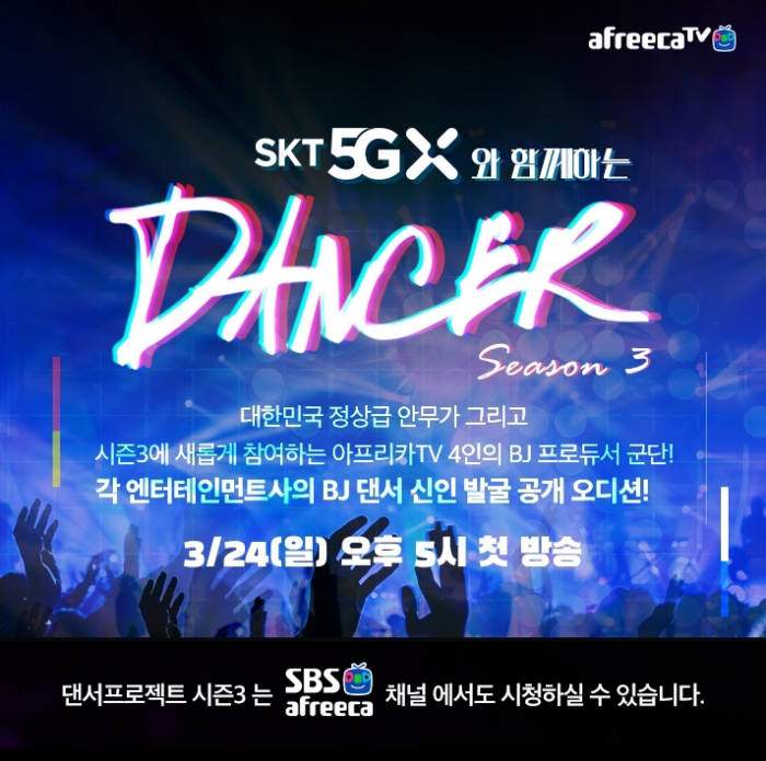 아프리카TV '댄서 프로젝트', SKT 5GX 만나 VR로!