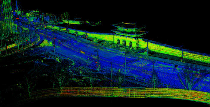 모빌테크가 XL-레플리카로 3D 스캐닝 기술로 구축한 서울 광화문 데이터 (제공=모빌테크)