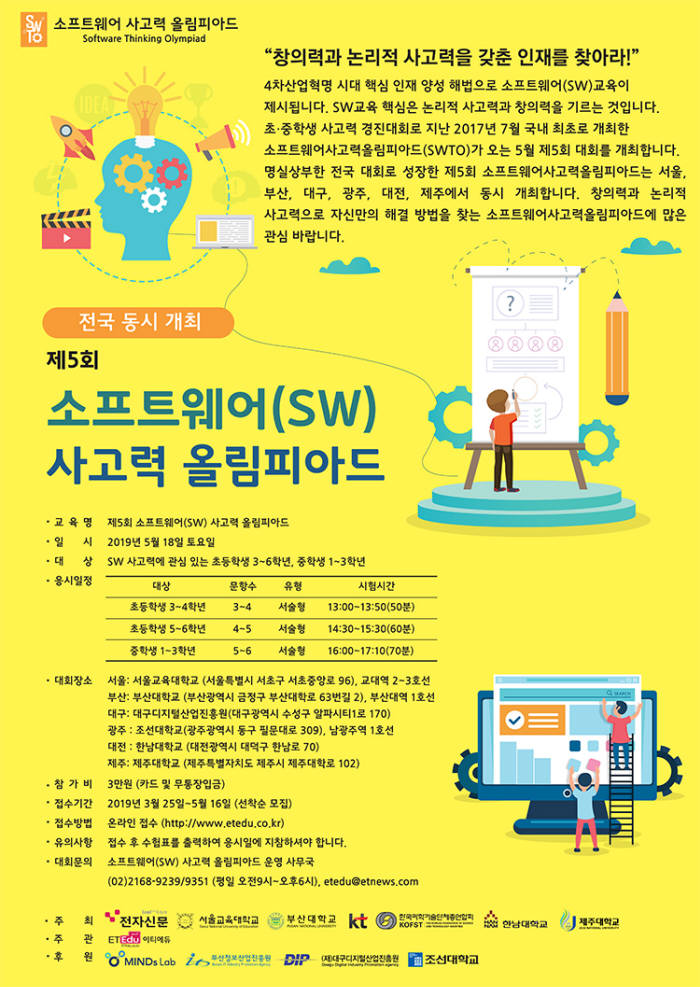 [제5회 SW사고력올림피아드]전국 각지서 SW사고력 확인한다...新개념 대회로 자리매김