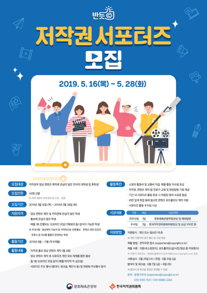 2019 저작권 서포터즈 포스터.