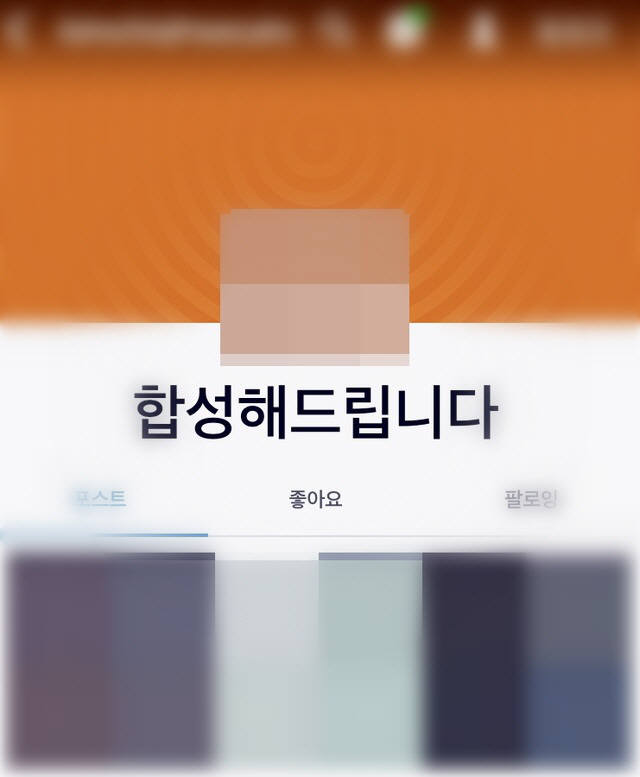 사진을 보내주면 합성 콘텐츠를 만들어준다는 텀블러 계정